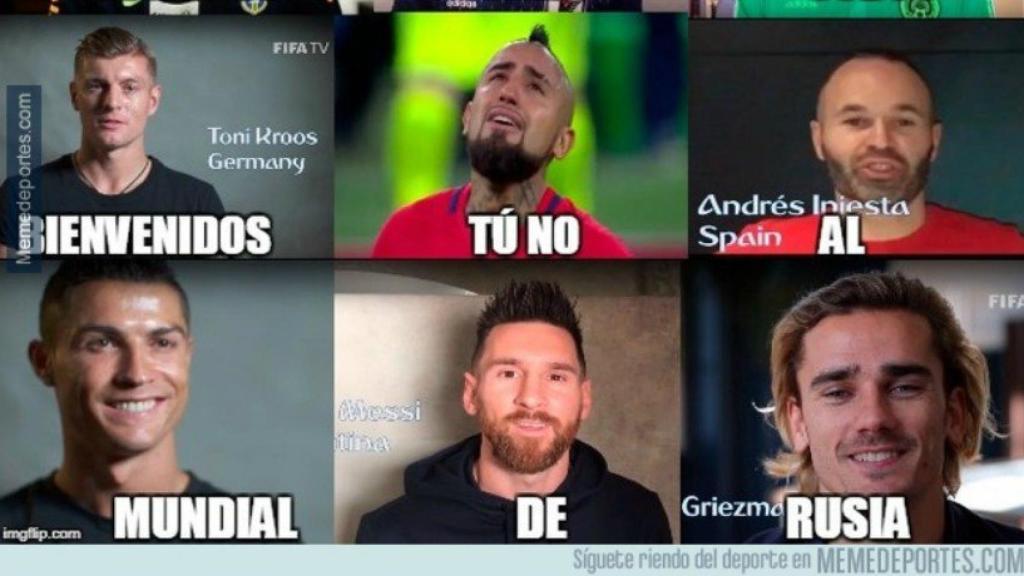 Meme del sorteo del Mundial de Rusia 2018. Foto. memedeportes.com