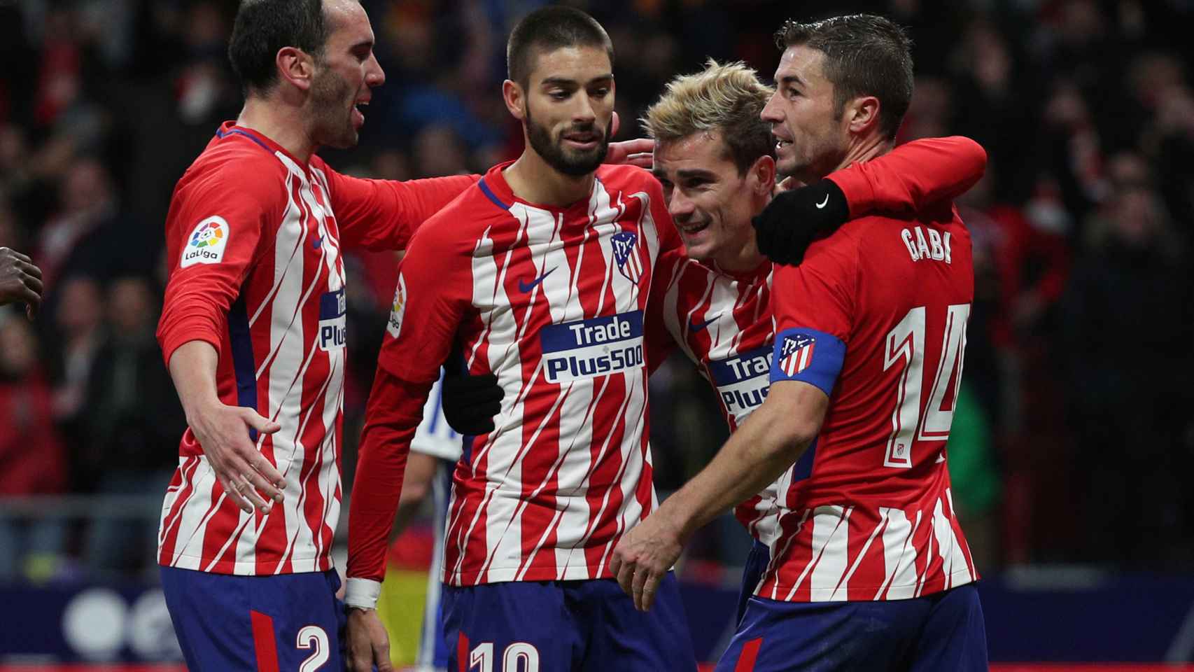 Griezmann celebra el gol de la victoria del Atlético.