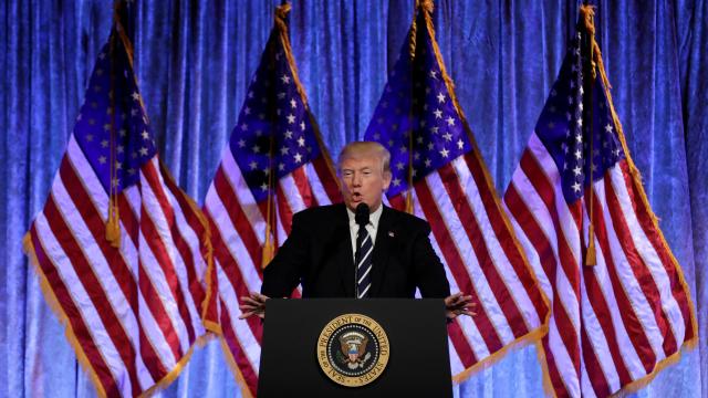 Trump, durante un discurso en Nueva York.