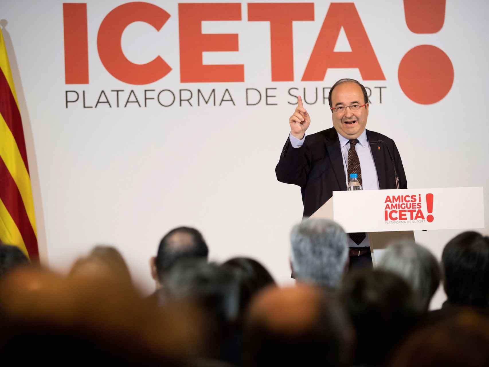 Miquel Iceta, en la presentación de una plataforma de apoyo.
