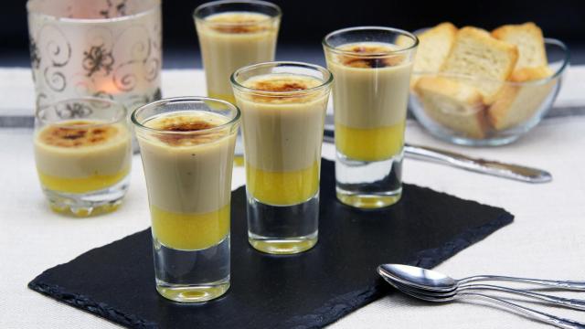 VASITOS DE CREMA DE FOIE Y COULIS DE MANGO Portada