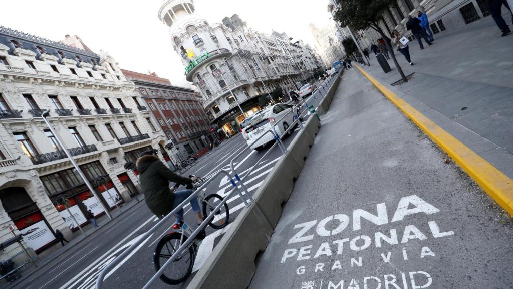 Vista de la zona peatonal de Gran Vía.