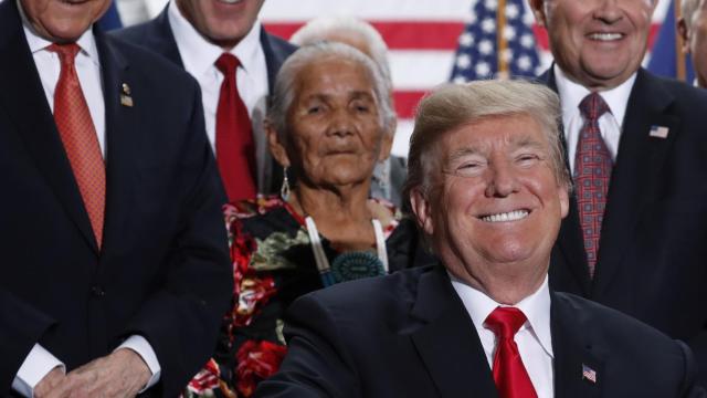 Donald Trump en el Capitolio estatal de Utah.