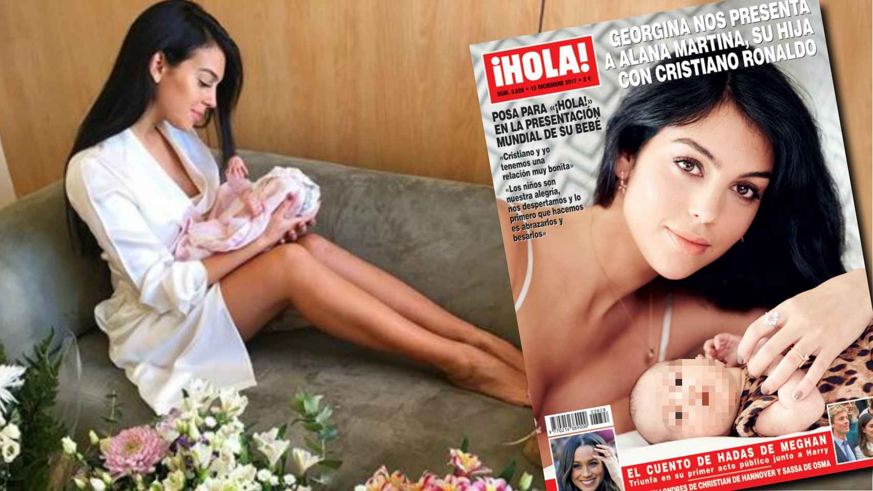 Georgina Rodríguez presenta a su hija en la revista HOLA!
