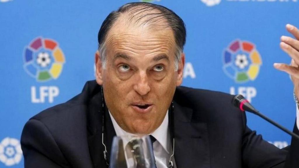 Tebas realizando unas declaraciones. Foto: Twitter (@elchiringuitotv).