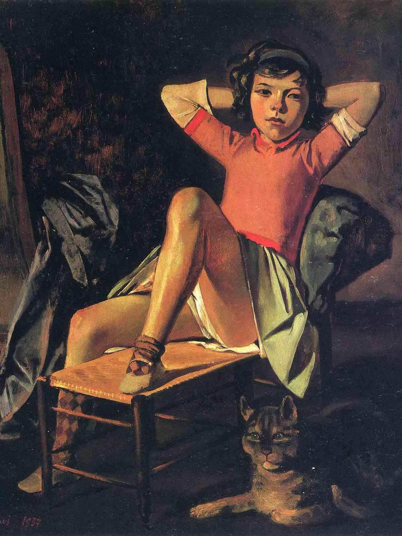 Chica y gato, obra de 1937.