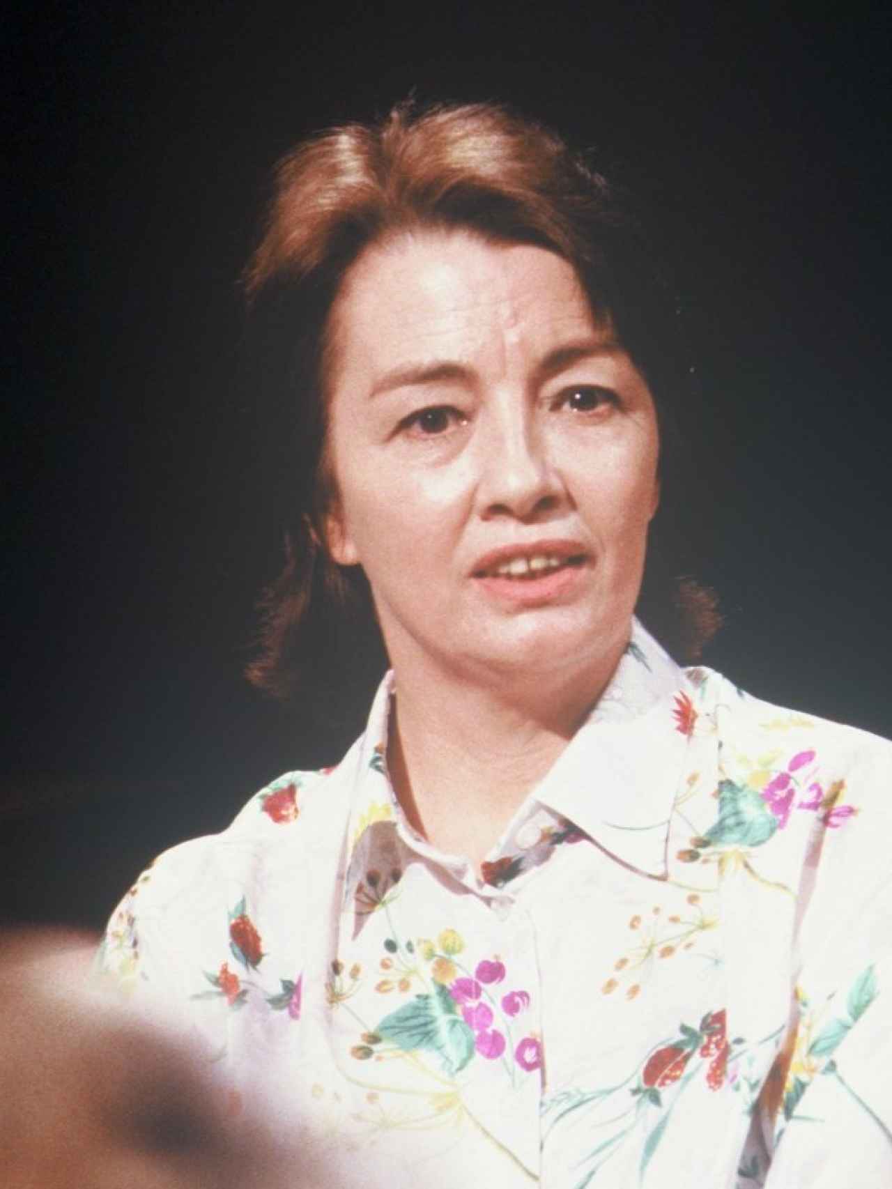 Christine Keeler, en un plató televisivo en 1988.