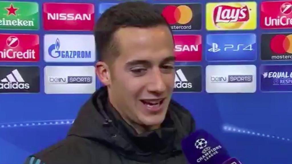 Lucas Vázquez en zona mixta