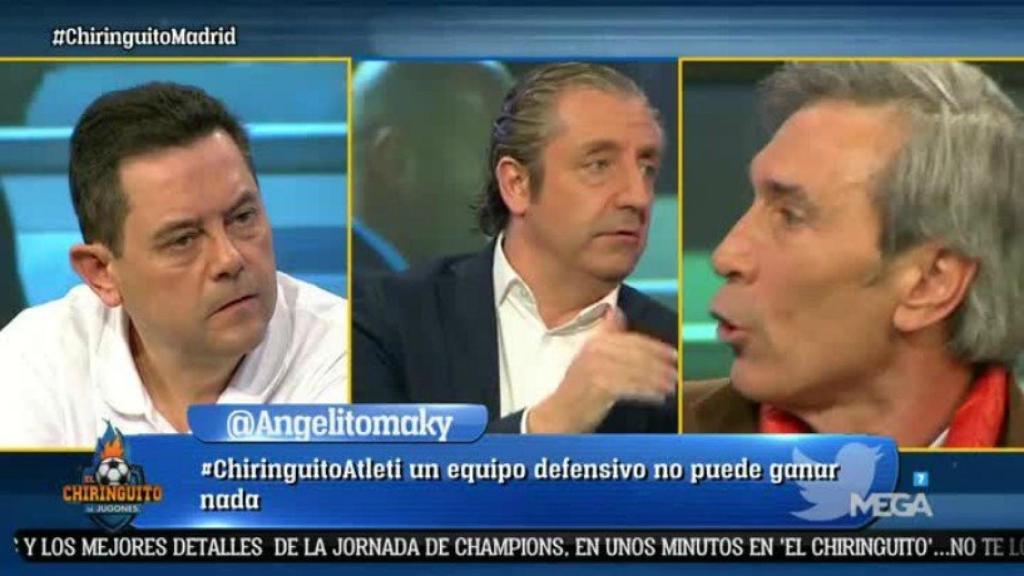 Lobo Carrasco debate en El Chiringuito. Foto Twitter (@elchiringuitotv)