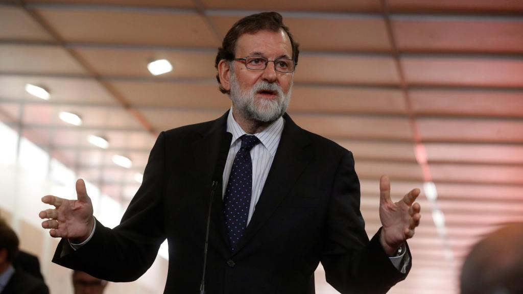 El presidente del Gobierno, Mariano Rajoy, a su llegada al Congreso este miércoles.