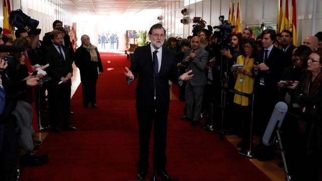 El presidente del Gobierno, Mariano Rajoy, este miércoles en el Congreso.