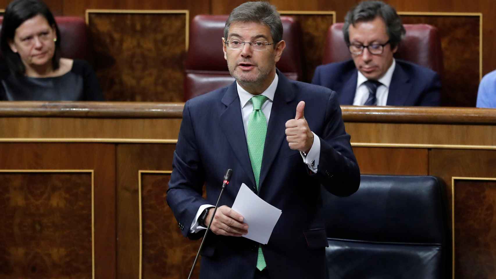 El ministro de Justicia, Rafael Catalá, en su última intervención en el Parlamento.