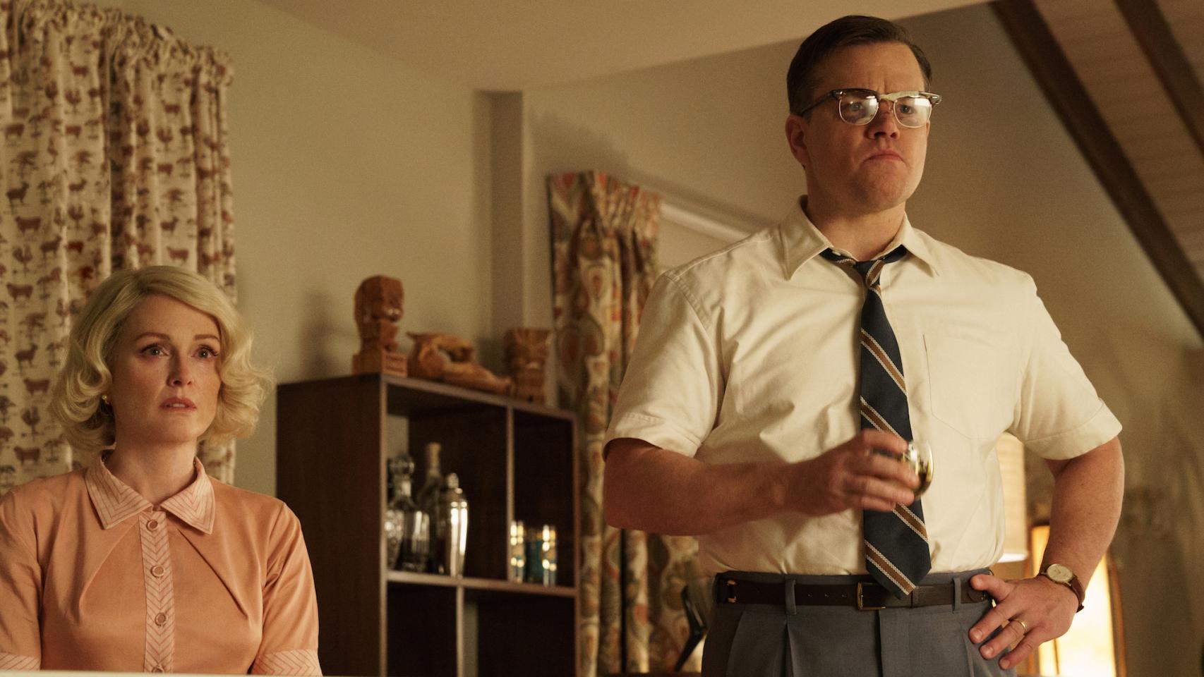 Matt Damon y Julianne Moore en Suburbicon.