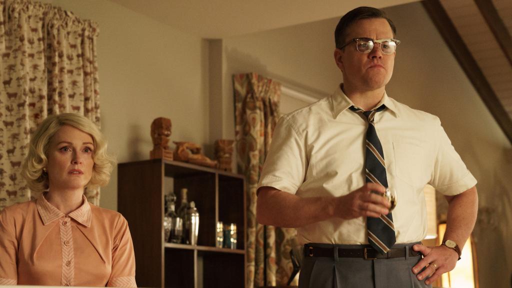 Matt Damon y Julianne Moore en Suburbicon.