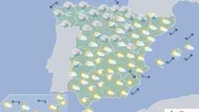 Previsión del tiempo en España para este viernes.
