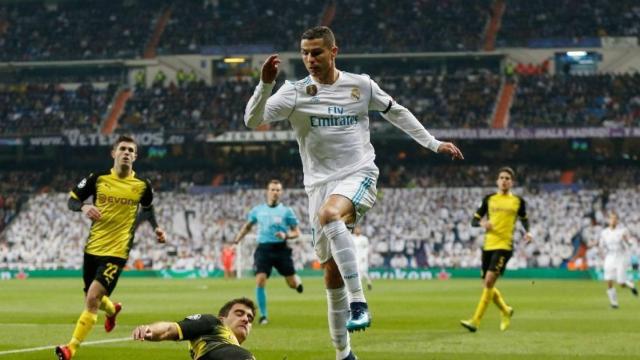 Cristiano, en el Real Madrid - Borussia Dortmund