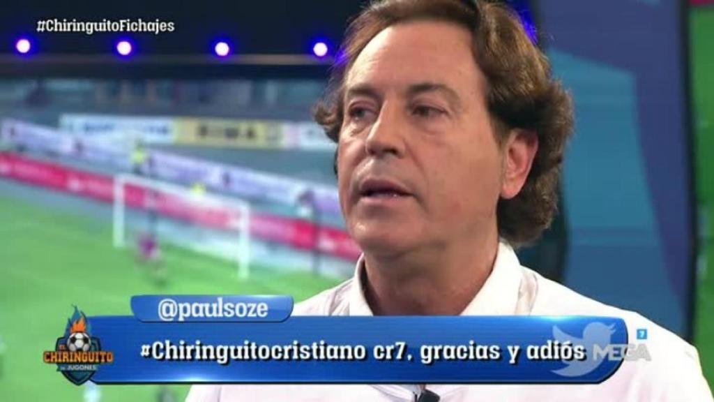 Pipi Estrada en El Chiringuito. Foto: Twitter (@elchiringuitotv)