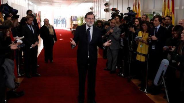 Mariano Rajoy, a su llegada al Congreso para los actos de conmemoración del aniversario de la Constitución.