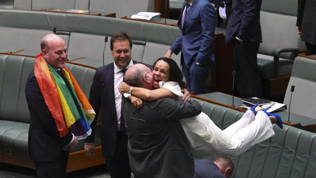 La celebración ene el Parlamento australiano.