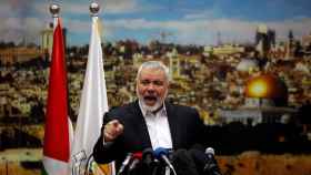 El líder de Hamás durante su declaración.