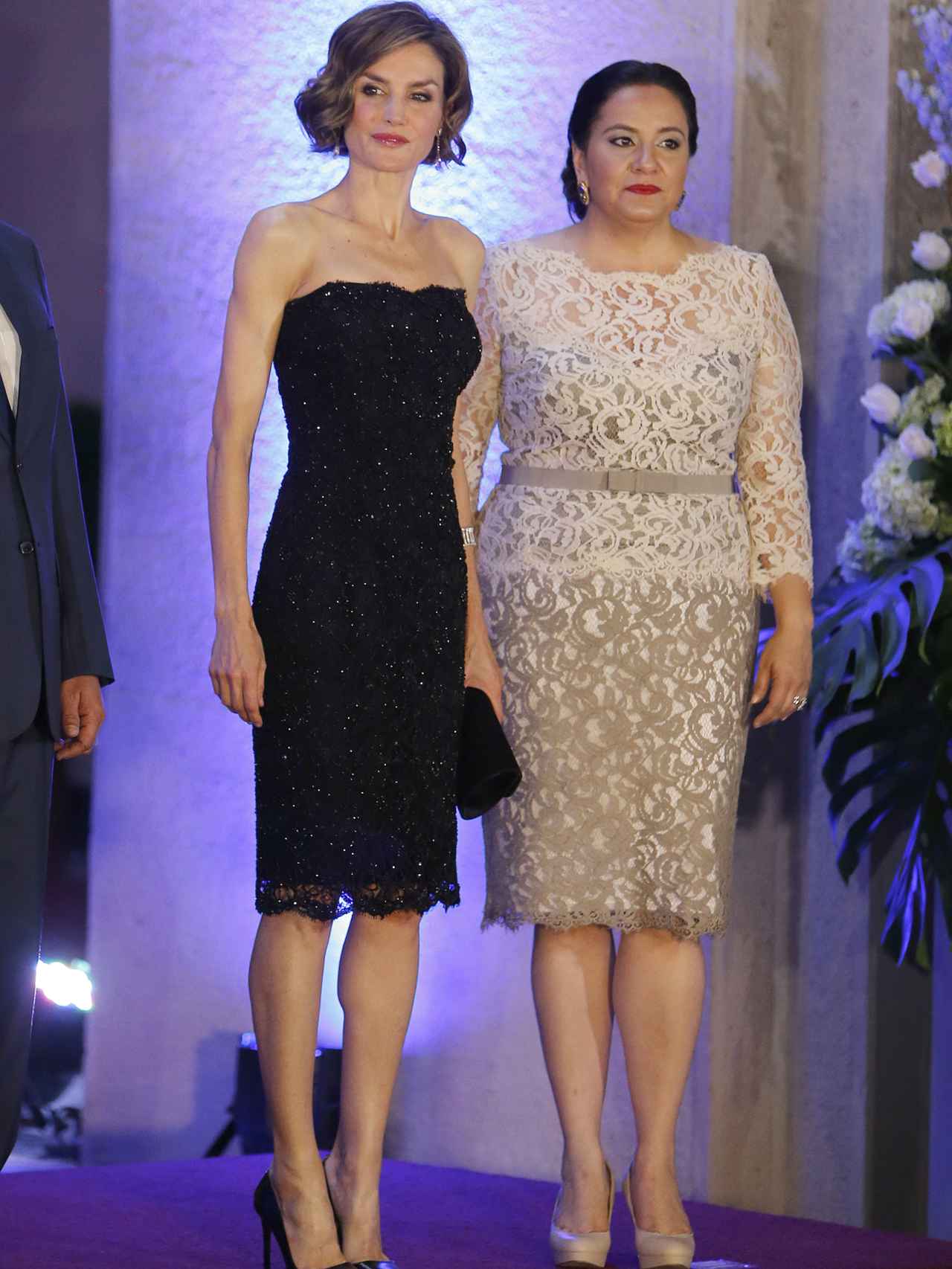 Letizia junto a la primera dama de Honduras, Ana García.