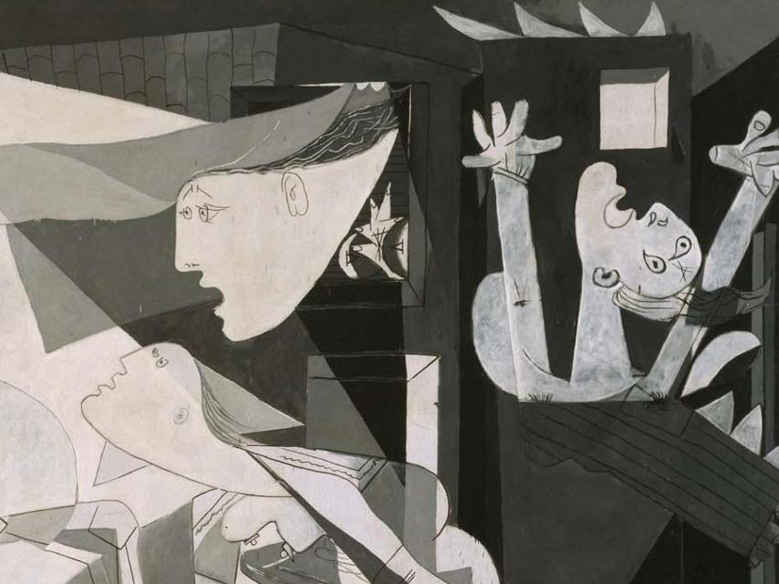 Un fragmento de Guernica, pintado por Pablo Picasso.