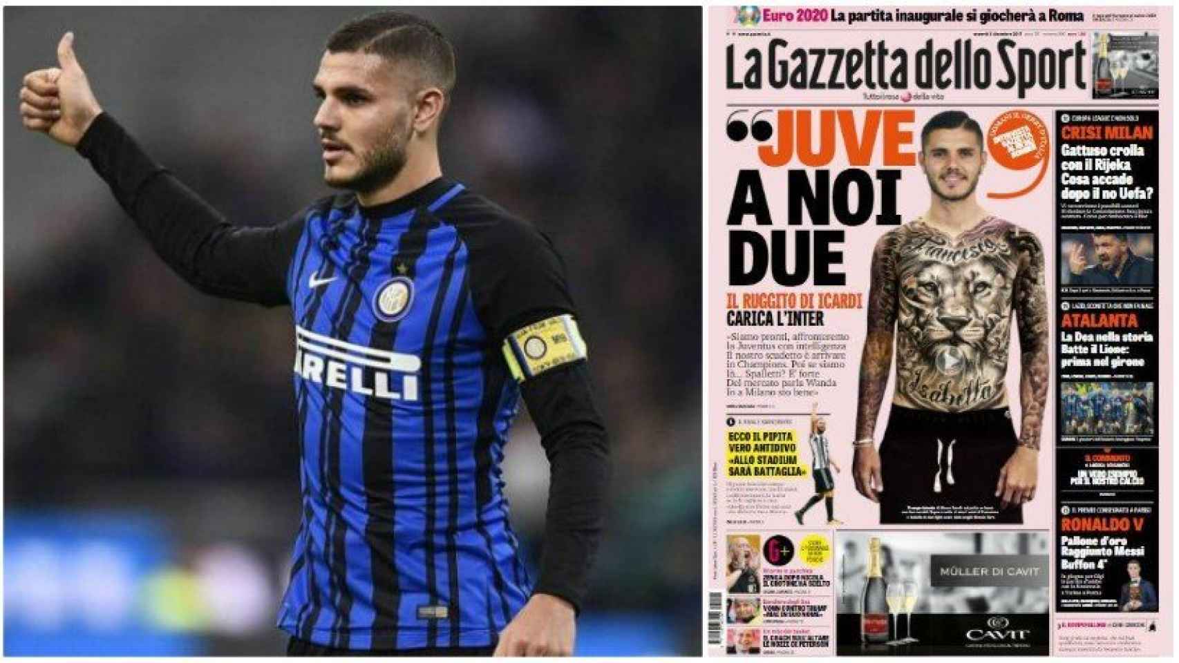 Icardi es entrevistado en La Gazzetta dello Sport