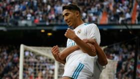 Achraf marca por primera vez en el Real Madrid. Foto: Pedro Rodríguez / El Bernabéu