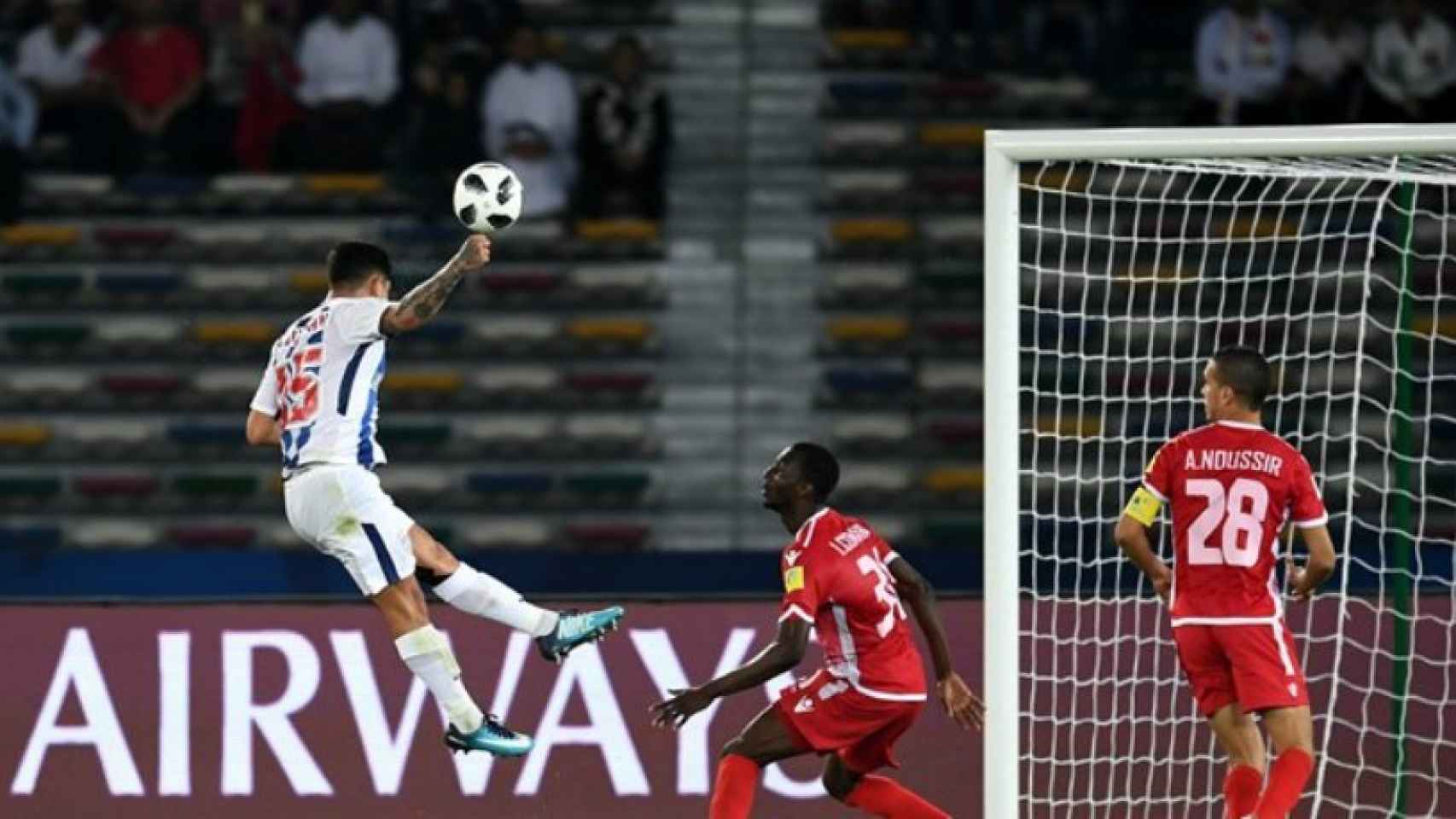 Guzmán, jugador del Pachuca, marca el gol del triunfo ante el Wydad Casablanca. Foto: fifa.com