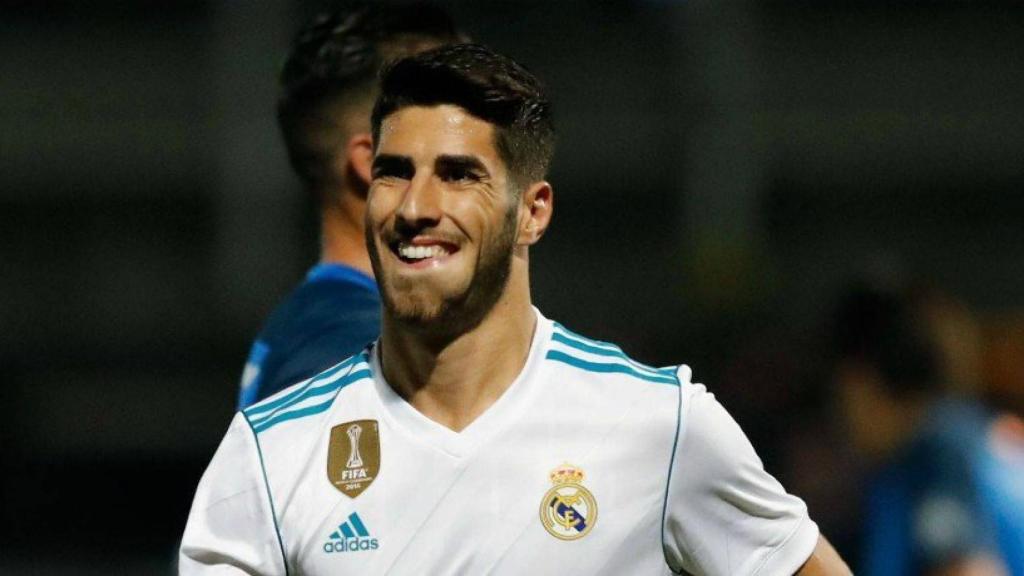 Asensio celebra su gol al Fuenlabrada