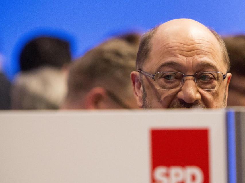 Schulz, durante la convención de su partido, en Berlín.