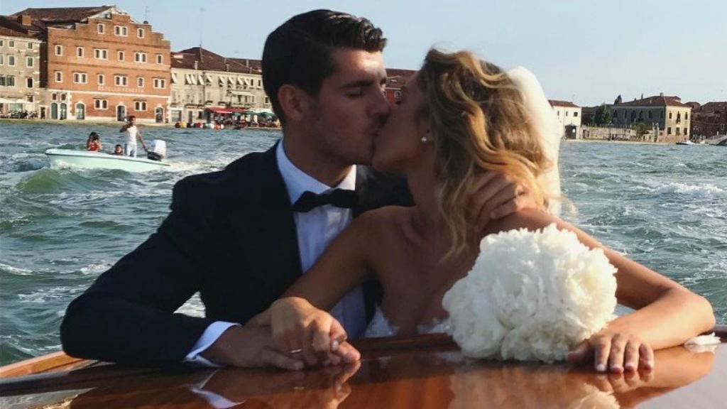 Álvaro Morata y su mujer, Alice Campello. Foto. (@alvaromorata)