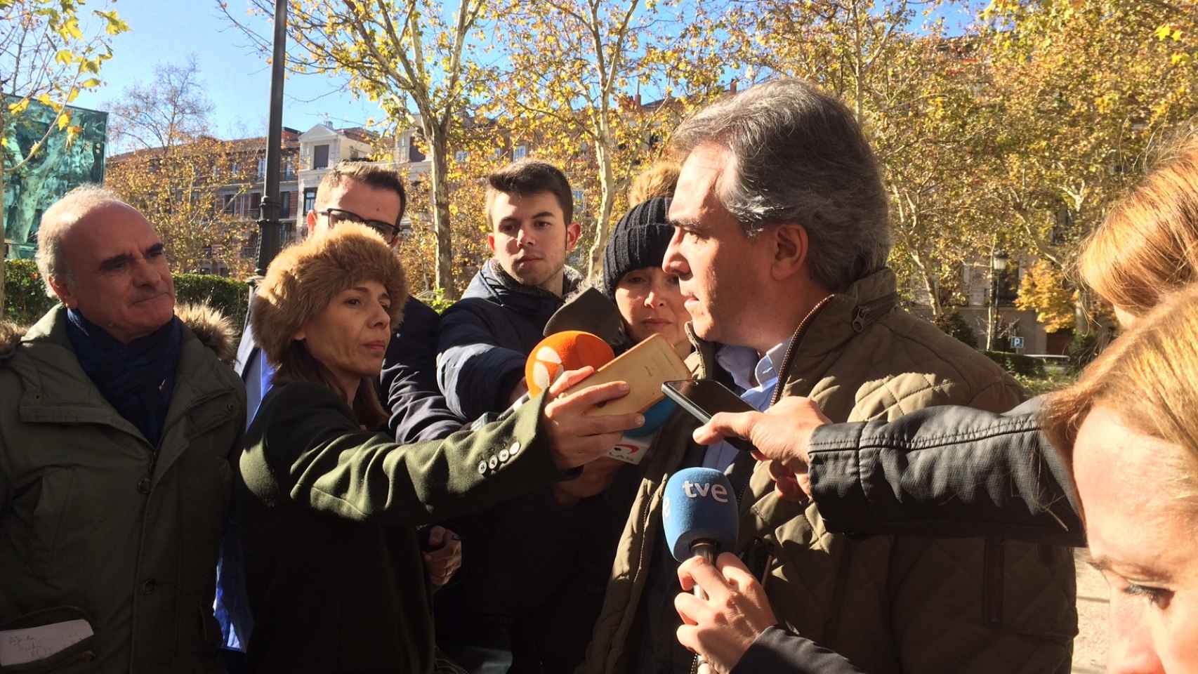 Santiago Espot a la salida de la Audiencia Nacional