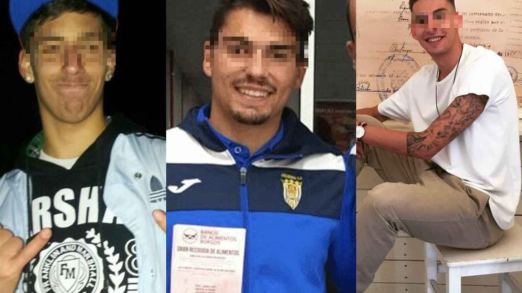 Viti, Calvo y Lucho, los tres futbolistas de la Arandina.