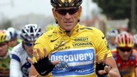 Lance Armstrong tras ganar su séptimo y último Tour de Francia.