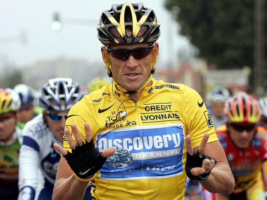 Lance Armstrong tras ganar su séptimo y último Tour de Francia.