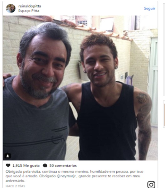 Neymar con su amigo Reinaldo Pitta