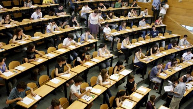 Un aula de una Universidad española.