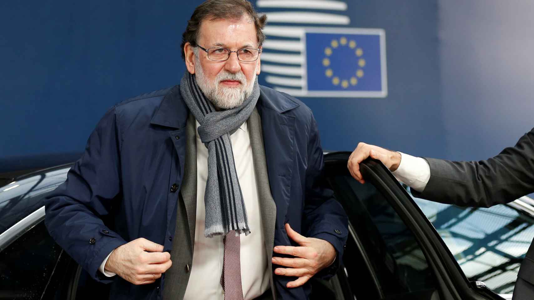 El presidente del Gobierno, Mariano Rajoy, a su llegada a la cumbre