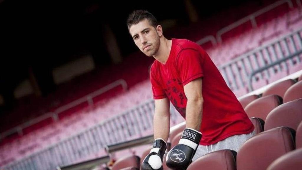 Sandor Martín, en el Camp Nou.