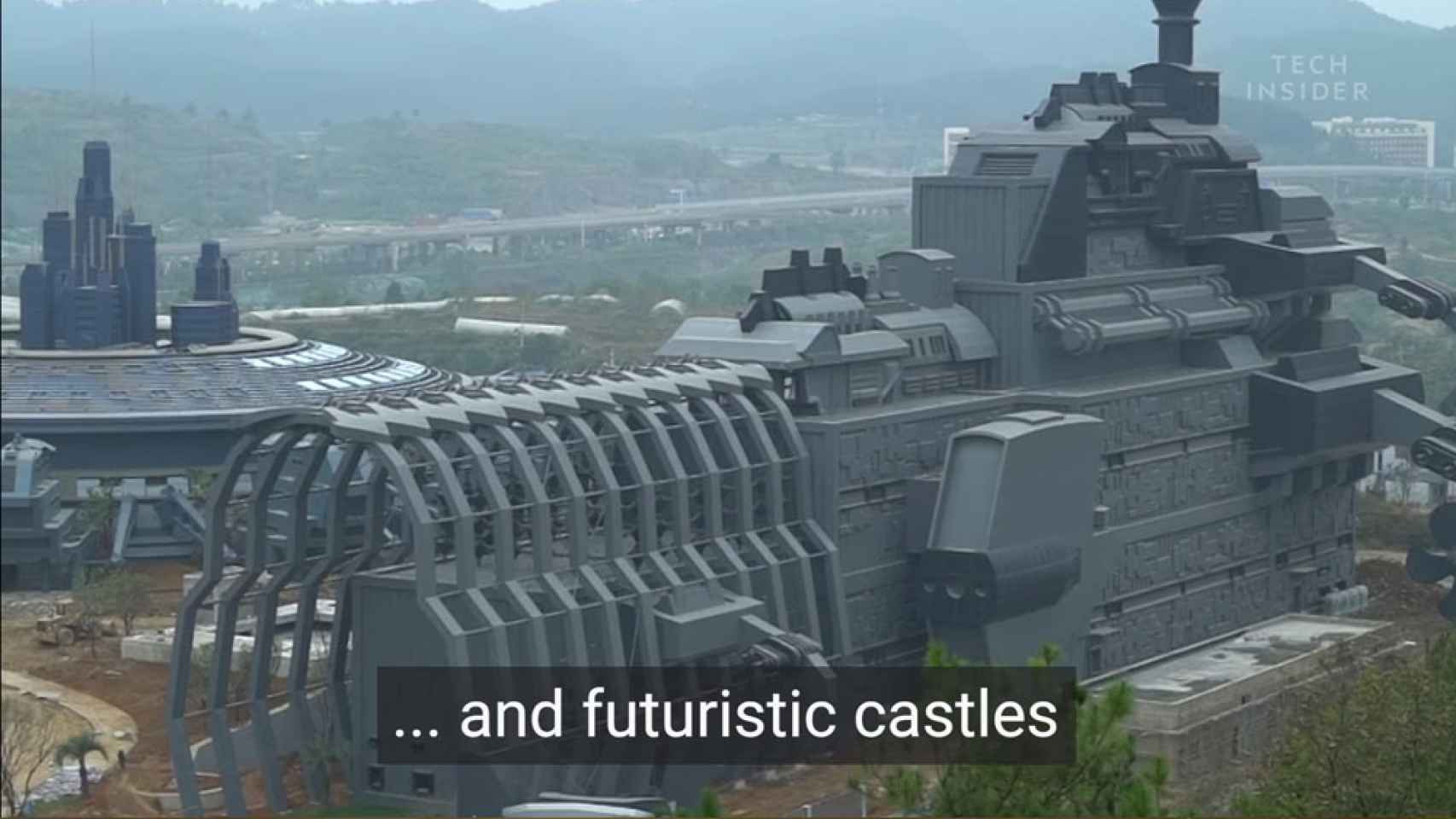 Oriental Science Fiction Valley parque atracciones china realidad virtual castillo futurista 2