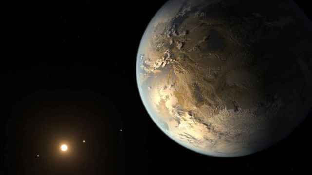 Imagen del primer exoplaneta descubierto por la NASA denominado Kepler-186.