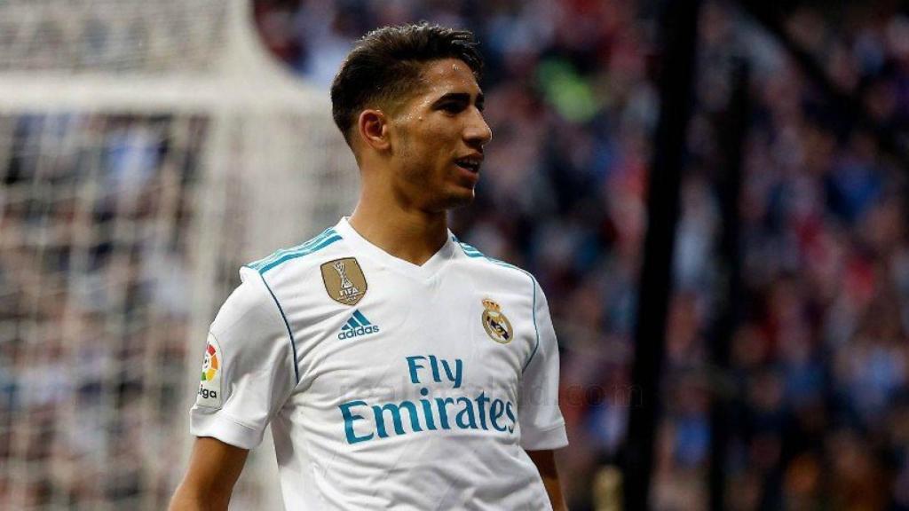 Achraf celebra su gol ante el Sevilla