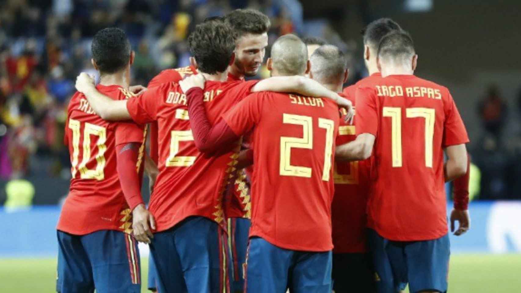 España celebra un gol. Foto sefutbol.com