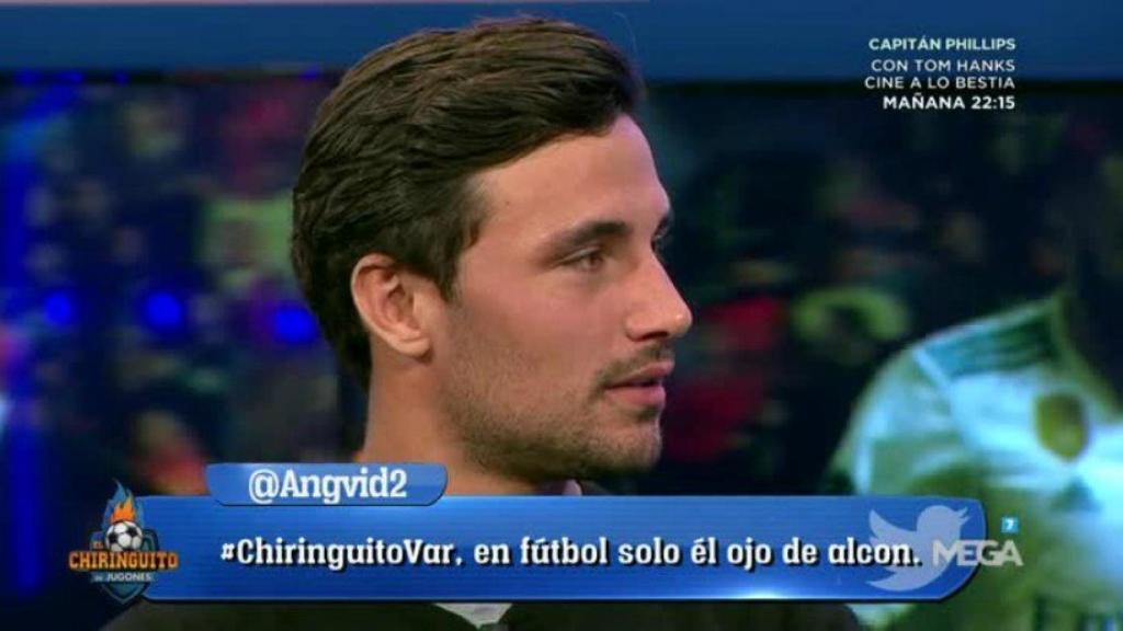 Jaime Astrain, en El Chiringuito. Foto: Twitter (@elchiringuitotv)