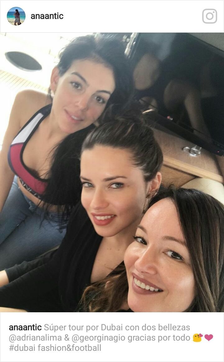 Georgina Rodríguez y Adriana Lima se hacen amigas en Dubai