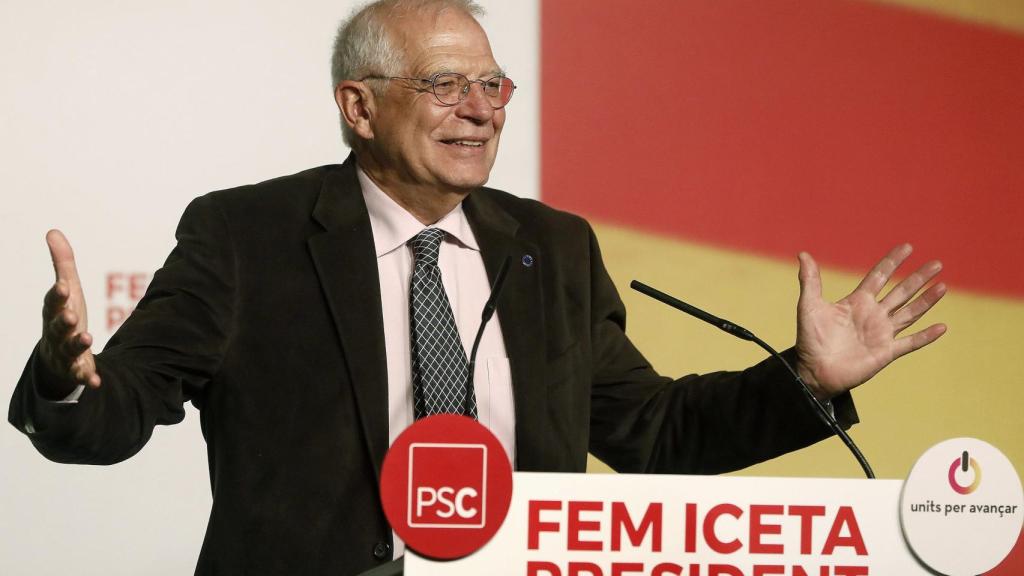 Borrell, en un mitin del PSC.