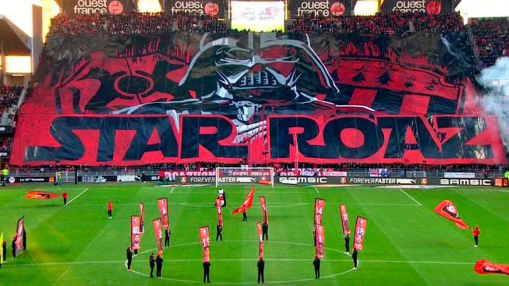 Tifo en el Stade Rennais - PSG