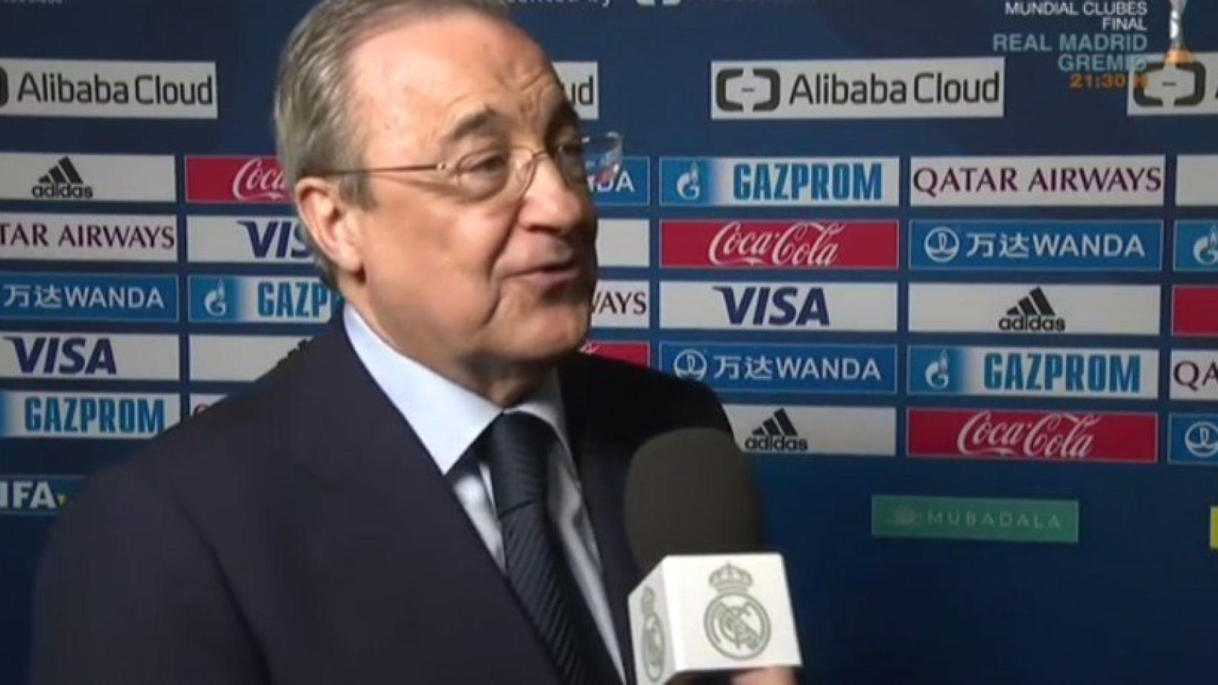 Florentino Pérez, en zona mixta