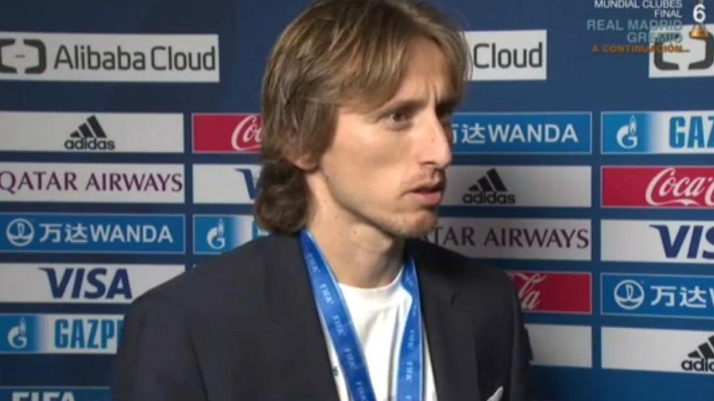 Modric en zona mixta